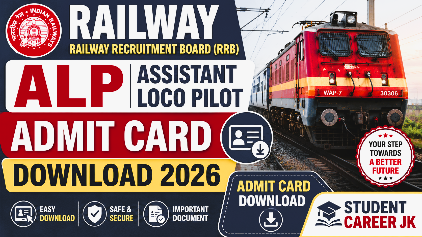 Railway ALP Assistant Loco Pilot Admit Card Download 2026
