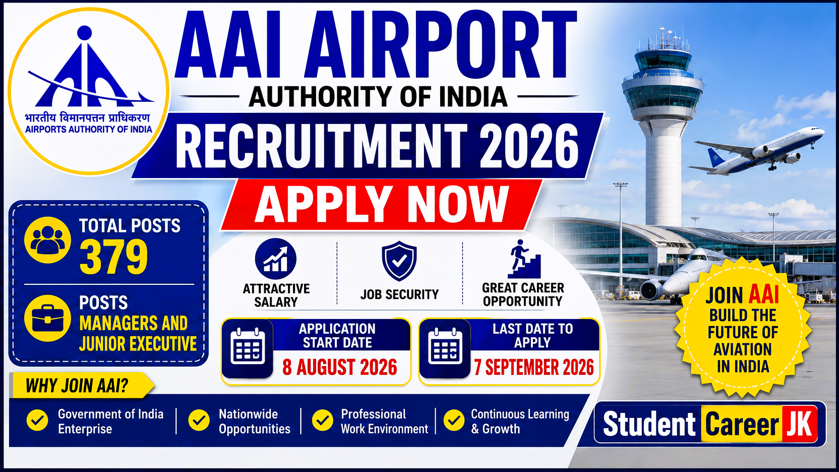AAI Airport Authority Of India Recruitment 2026 Apply Now