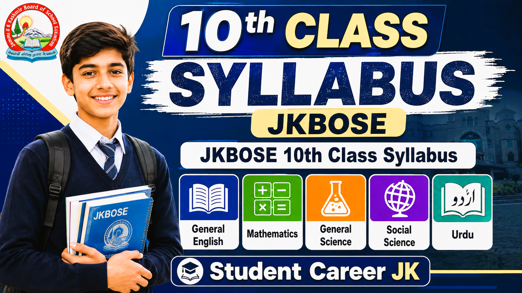 JKBOSE 10th Class Syllabus Eng Math Sci Urdu And Sst