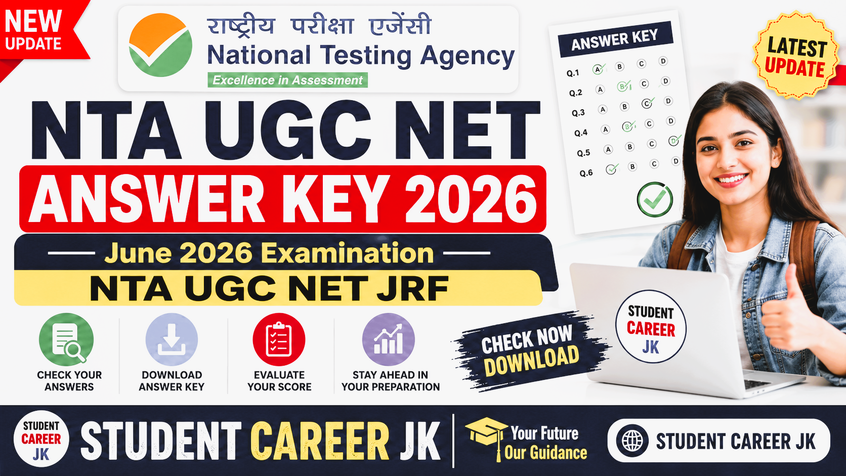 National Testing Agency NTA UGC NET Answer Key 2026